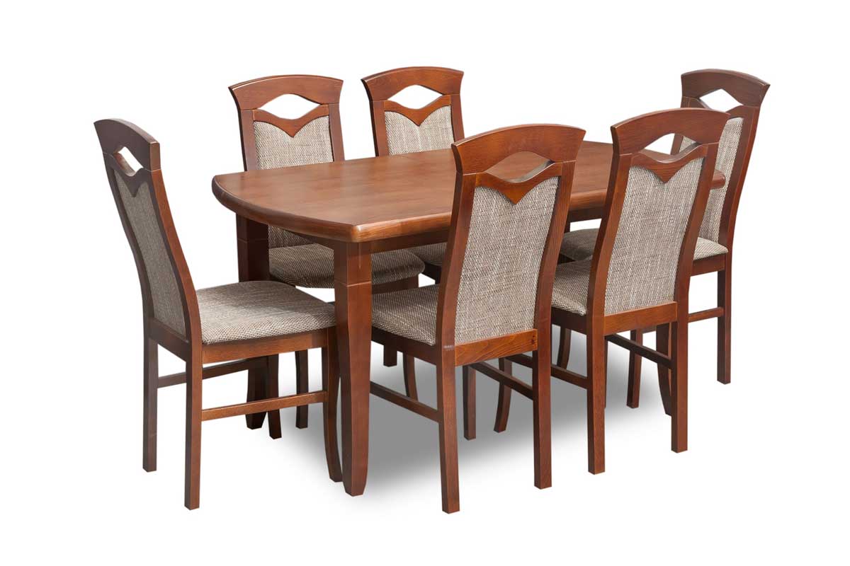 Stół rozkładany S14 + krzesła Kaszmir 6 szt.