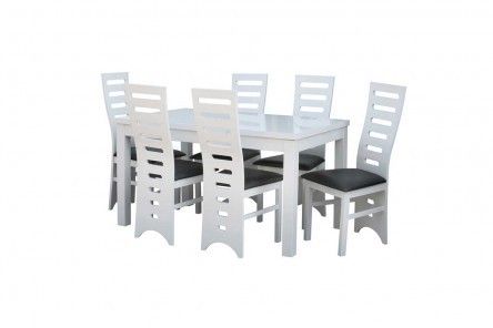 Stół rozkładany S01 + krzesła Nikola 6 szt.