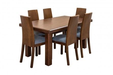 Stół rozkładany S22 + krzesła Jasiek 6 szt.